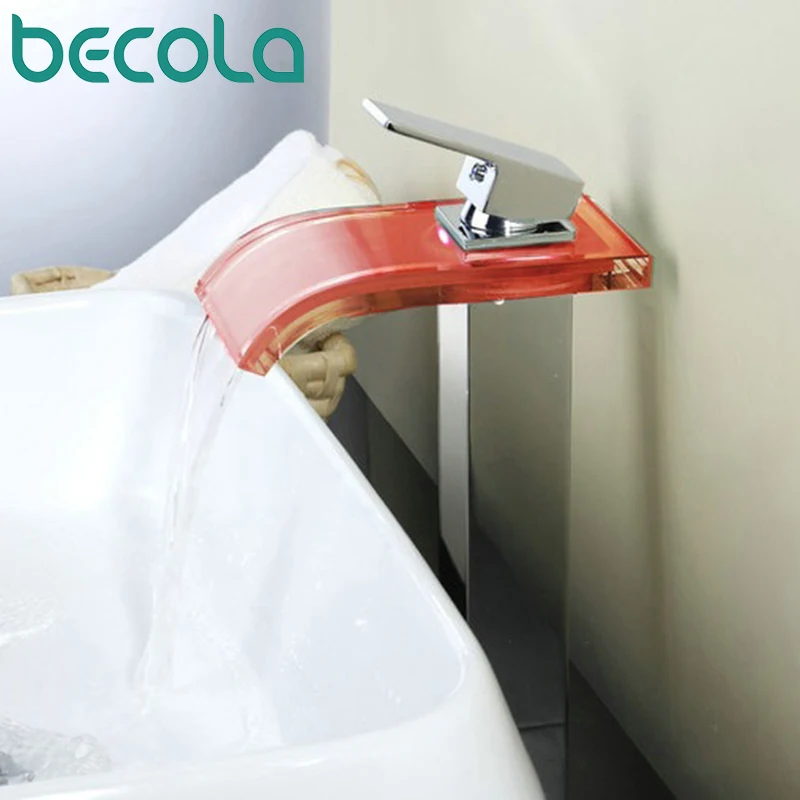BECOLA смеситель для ванной комнаты латунный хромированный с одной ручкой одним