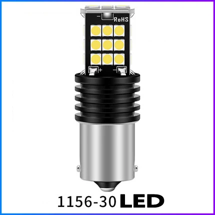 1156-30 LED 1 шт. супер яркий T15 W16W T20 W21W 1156 P21W светодиодный светильник заднего хода CANBUS без ошибок задний тормозной светильник s сигнальные лампы - Испускаемый цвет: 1156-30 LED