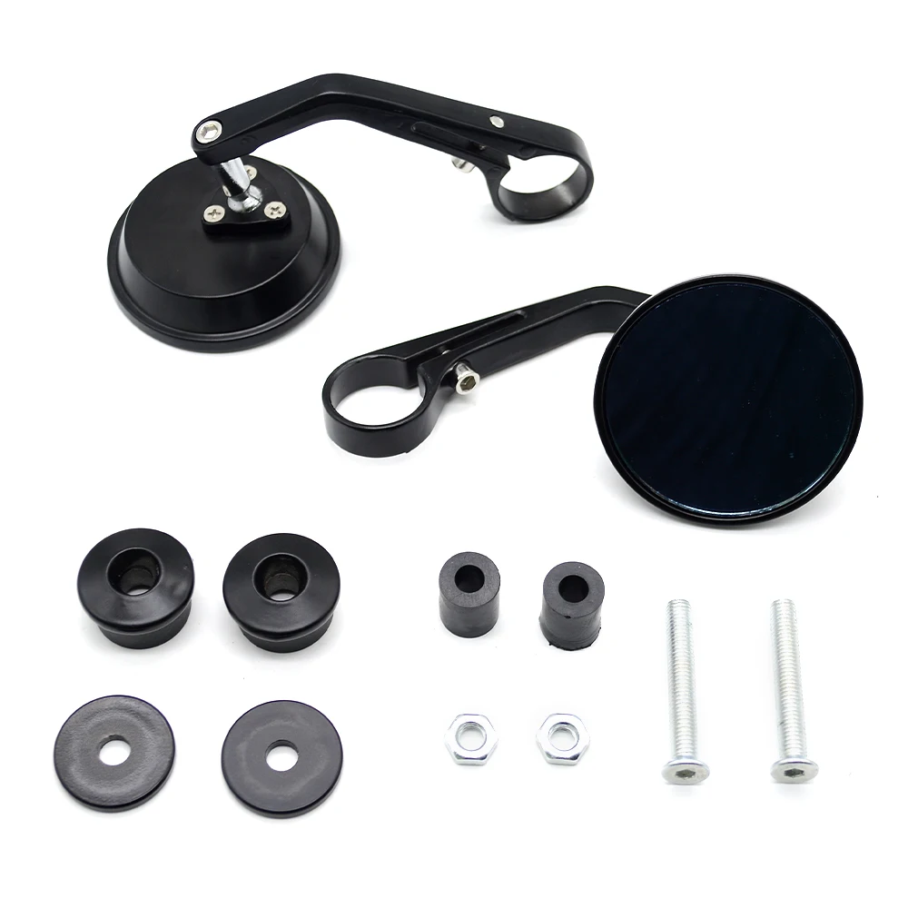 Motorcycle Back View Mirror Bicycle Rearview Moped Side Rearviews Bar end Round for Kawasaki ZX6R ZX7R ZX10R | Автомобили и