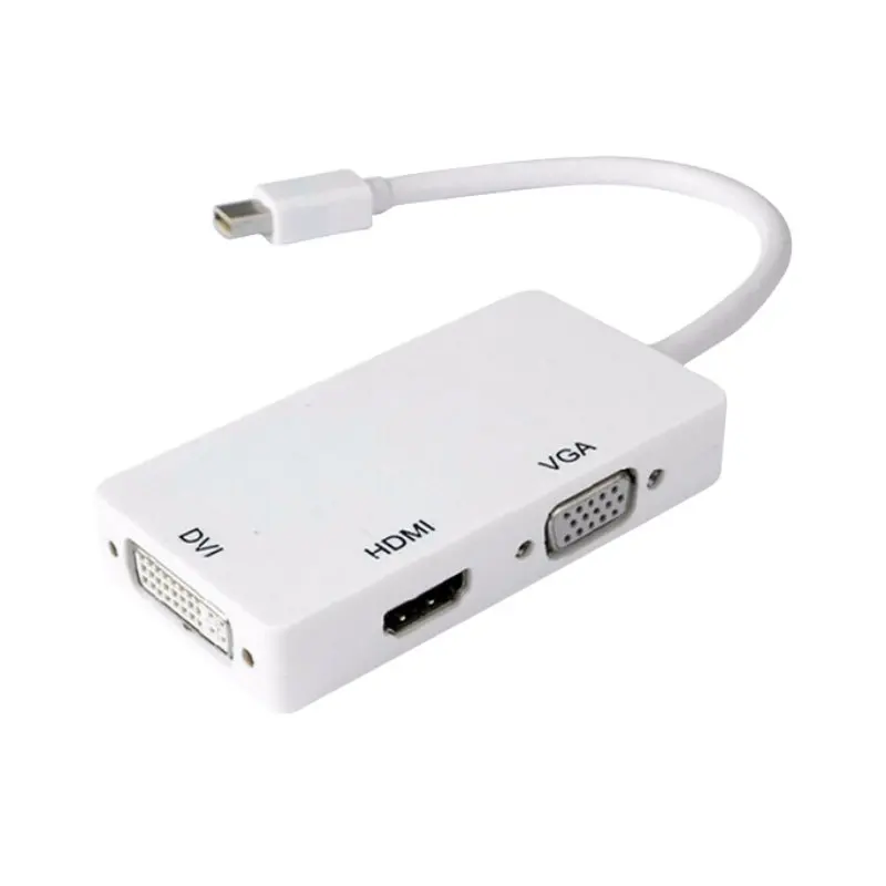 3 в 1 Mini Display Port DP To HDMI VGA DVI кабель адаптер конвертер для Apple Macbook Microsoft Surface Pro |