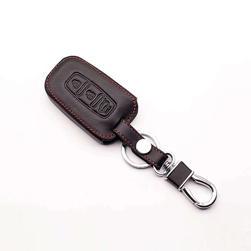 Кожаный чехол для ключей автомобиля клавиатуры KIA RIO K2 K5 iX35 i2020 HB20 3 кнопки умный