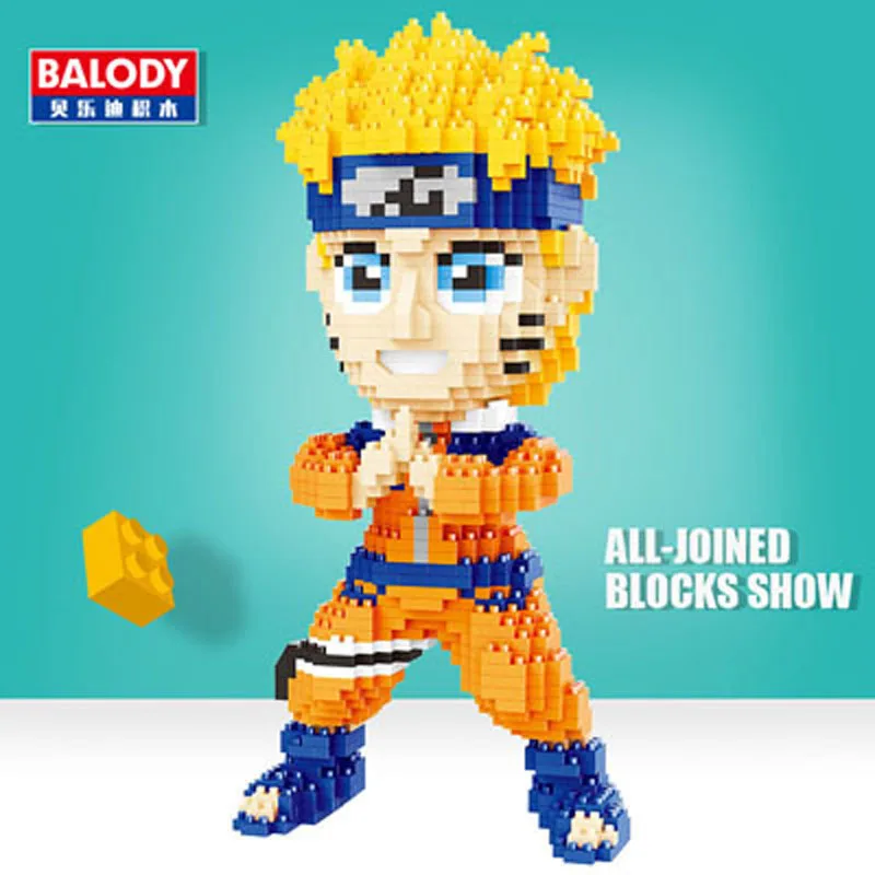 Japanese Anime Naruto Brouto Ninja Hatake Kakashi 3D Model Diamond Mini Building Nano Blocks Bricks Assembly Toy Gift Collection | Игрушки и