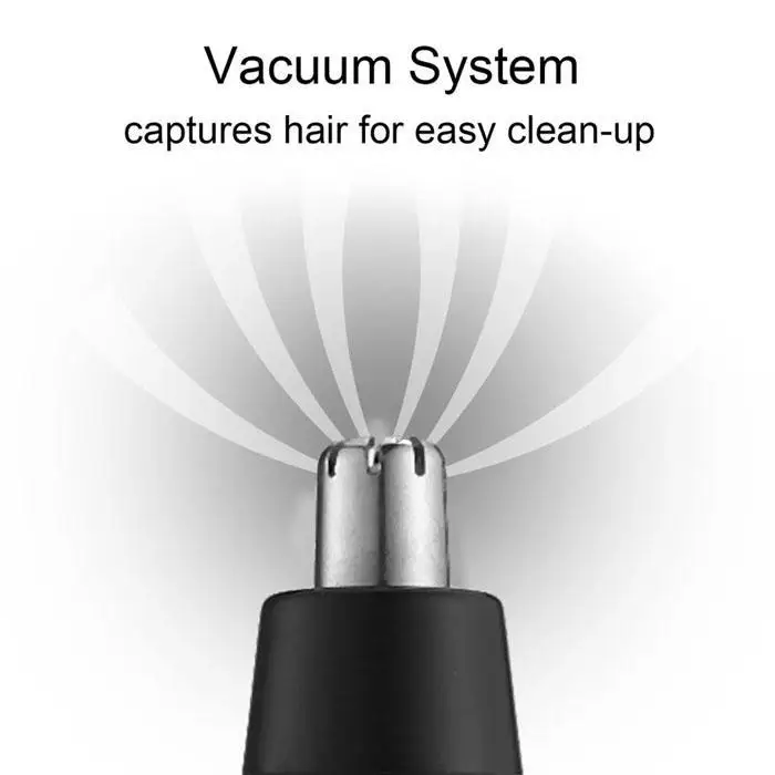 Портативный электробритва для удаления волос в носу триммер Nostril серебристый