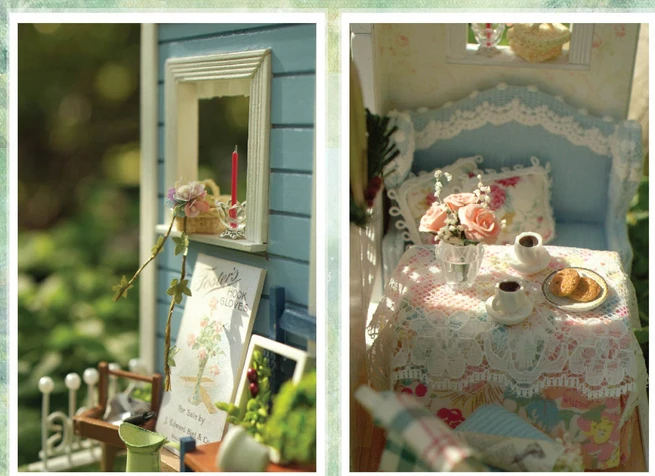 

New Arrive Diy Doll House Miniature Handmade Assembling Model Building Wooden Dollhouse Toy Christmas Gift-Mary's sweet baked