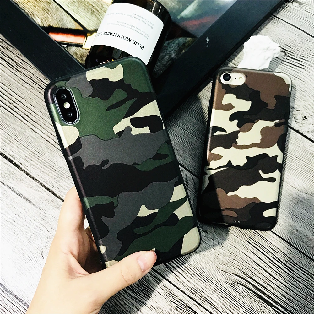 Retro Camouflage American flag Luminous Case For iphone 7 7plus X 8 6 6S Plus Super Man Matte Hard PC Phone Army style Fundas |