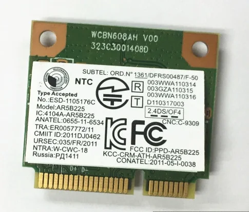 SSEA Новинка для Atheros AR5B225 AR9485 half Mini PCI E WIFI bluetooth 4 0 Беспроводная карта Lenovo G400 G400S G500 G405