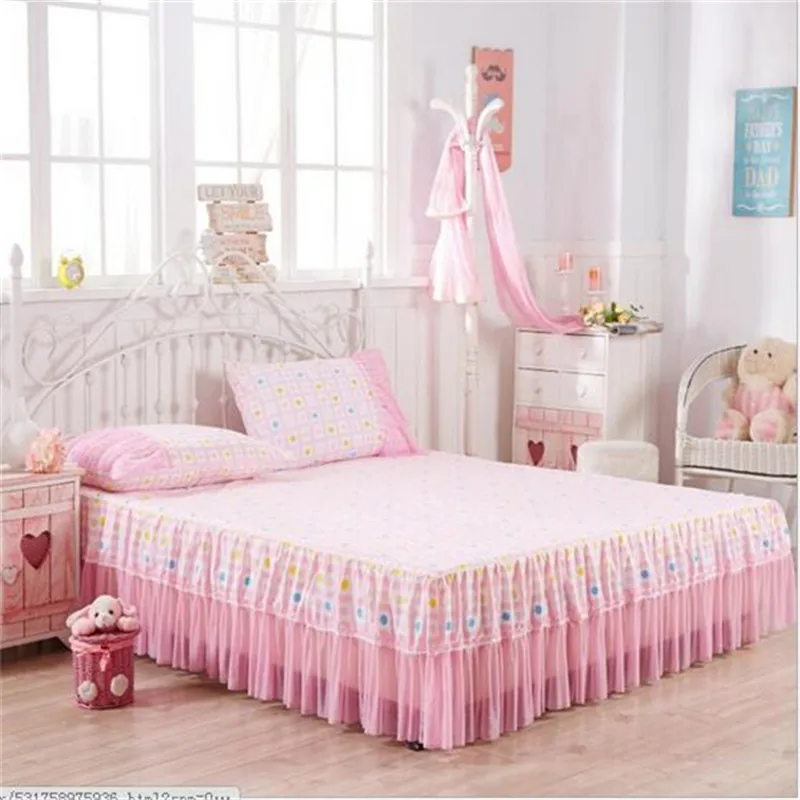 Шелковая юбка-кровать с рисунком пиона 3 шт. простыни покрывала двухслойные