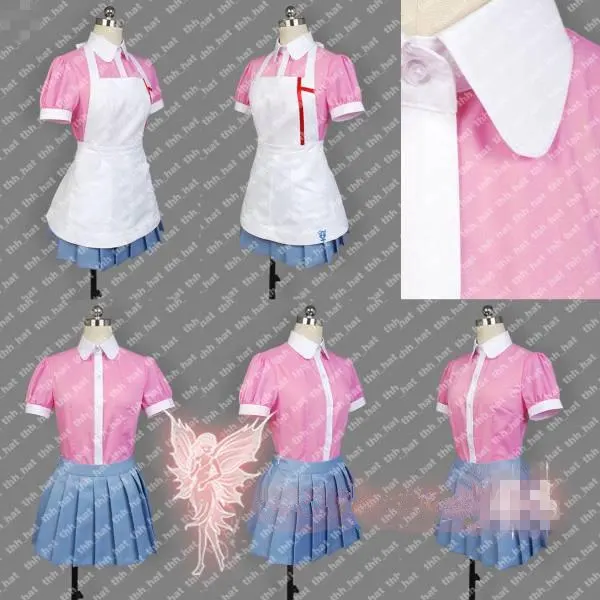 Карнавальный костюм для взрослых и детей Dangan Ronpa 2 Danganronpa Mikan Tsumiki платье