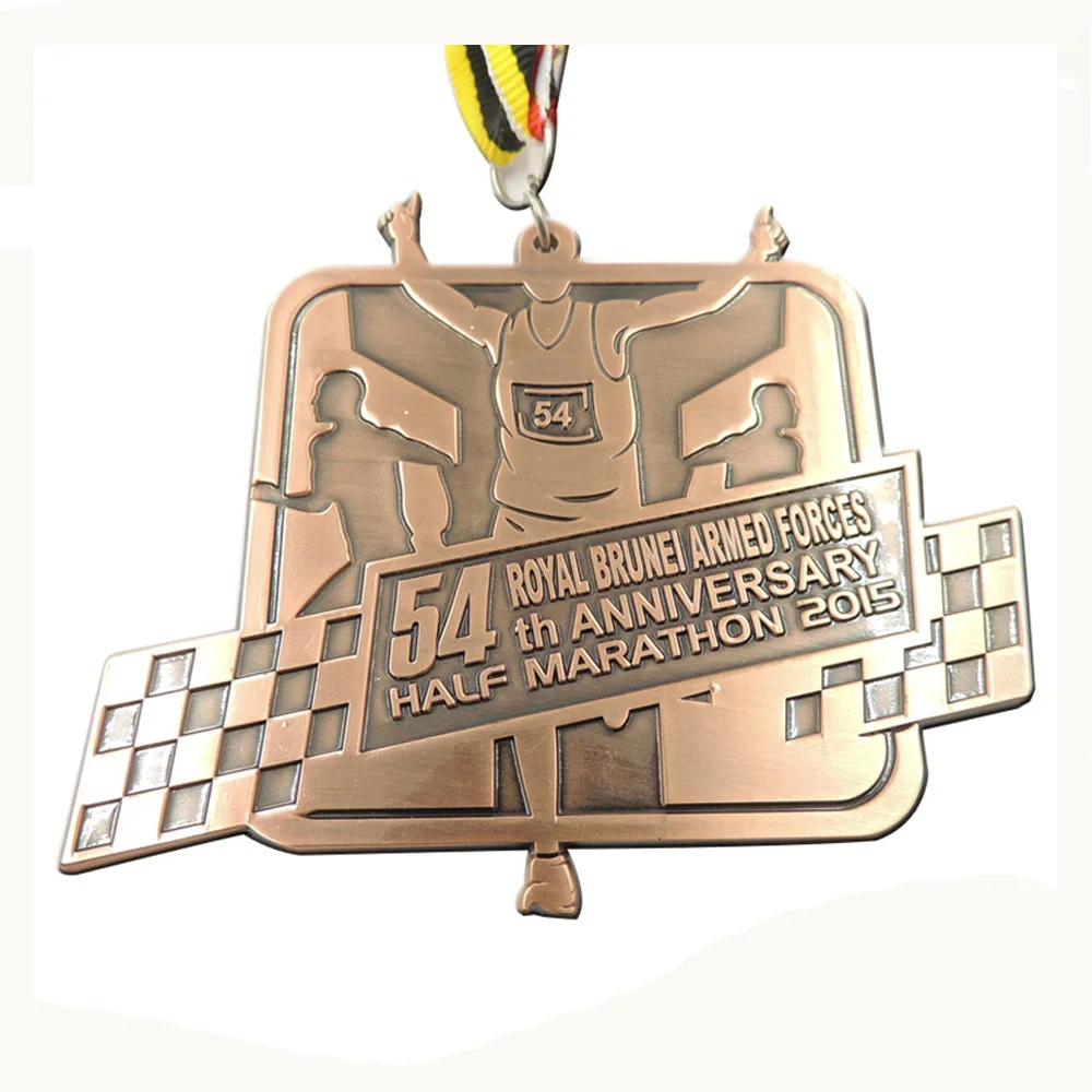 

running medal cheap custom sport competition medals low price antique brass half marathon medal
