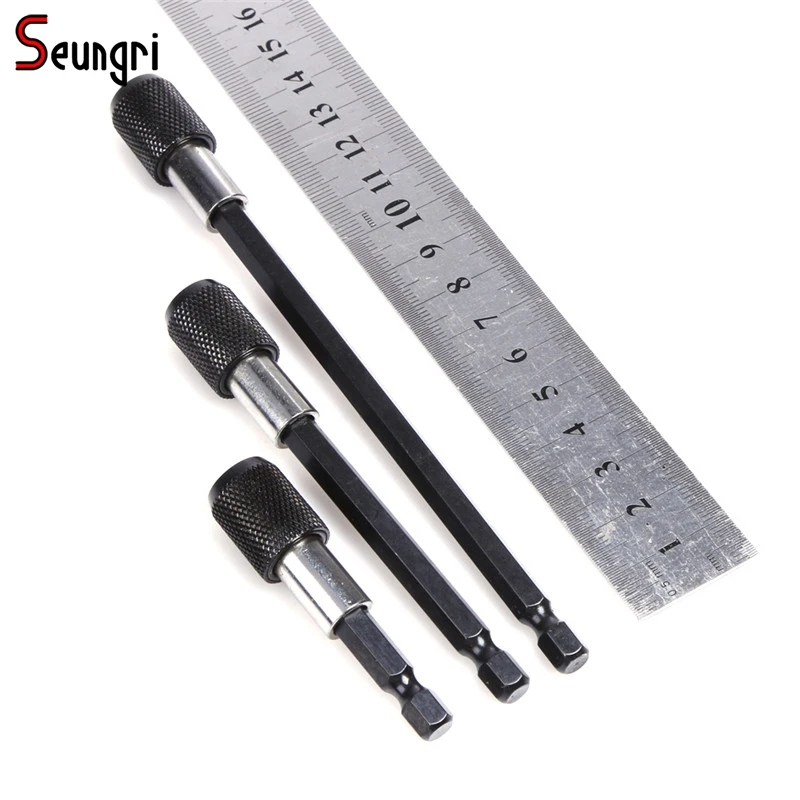SR 3Pcs/Set 60mm/100mm/150mm Magnetic Screwdriver Extension Bit Quick Release 1/4 Hex Shank Tools Holder Tool Drill Bits Set | Инструменты