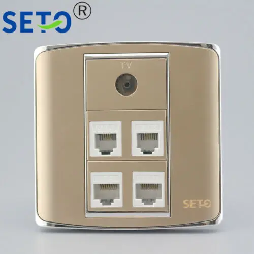 86 Тип 2 порт RJ45 Cat5e + порта RJ11 Cat3 Тел ТВ Keystone Лицевая панель | Обустройство дома