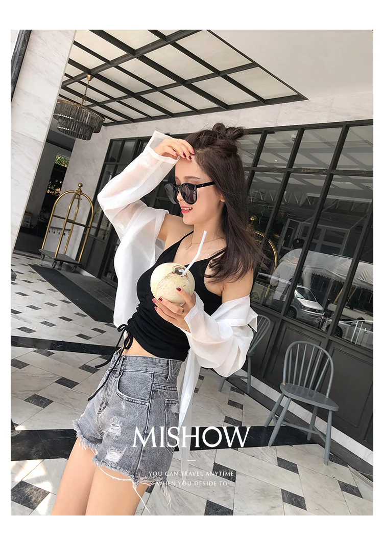 Mishow Модные джинсы женские шотры MX18B2217