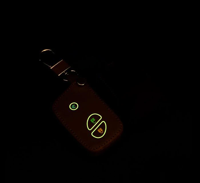 Светящийся кожаный чехол с 3 кнопками и кольцом-цепочкой для Lexus RX270 CT200H ES240 ES250 ES350