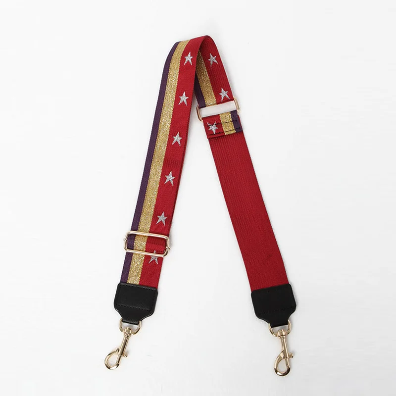 New Women Cross Body Bag Strap Stitching Color Stripes Star Pattern Ladies Handbag Shoulder Accessories Belt Parts | Багаж и сумки