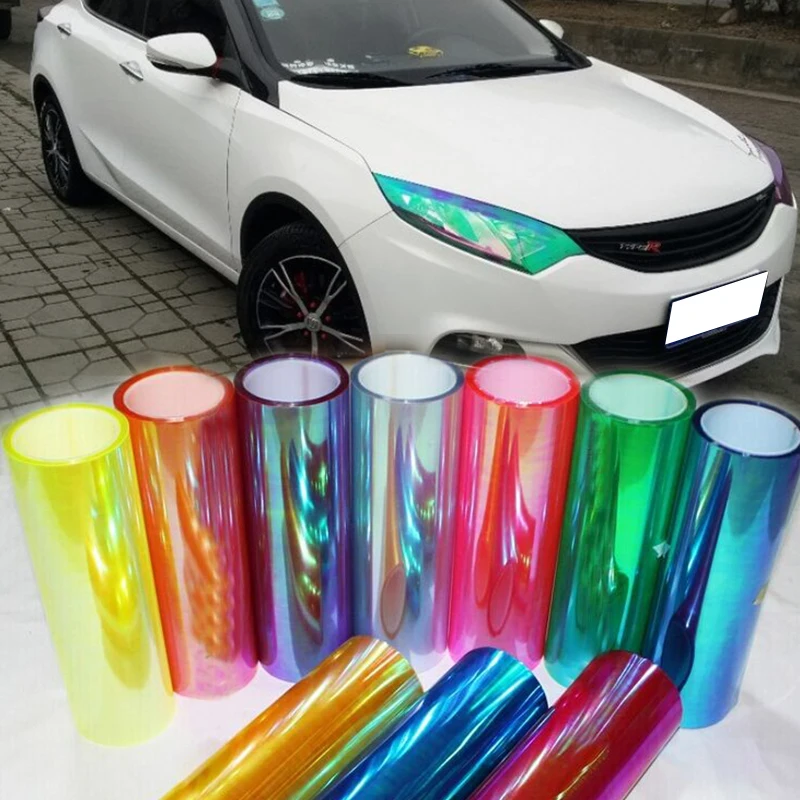2015автомобильный Стайлинг 10 цветов фары 12 "x 40" блестящий хамелеоновый задний