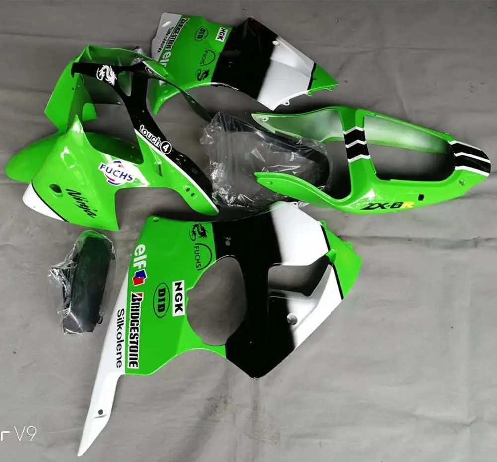 ZX6R ZX636 00-02 обтекатель корпус Рабочая рамка Крышка бака боковая панель крыло для