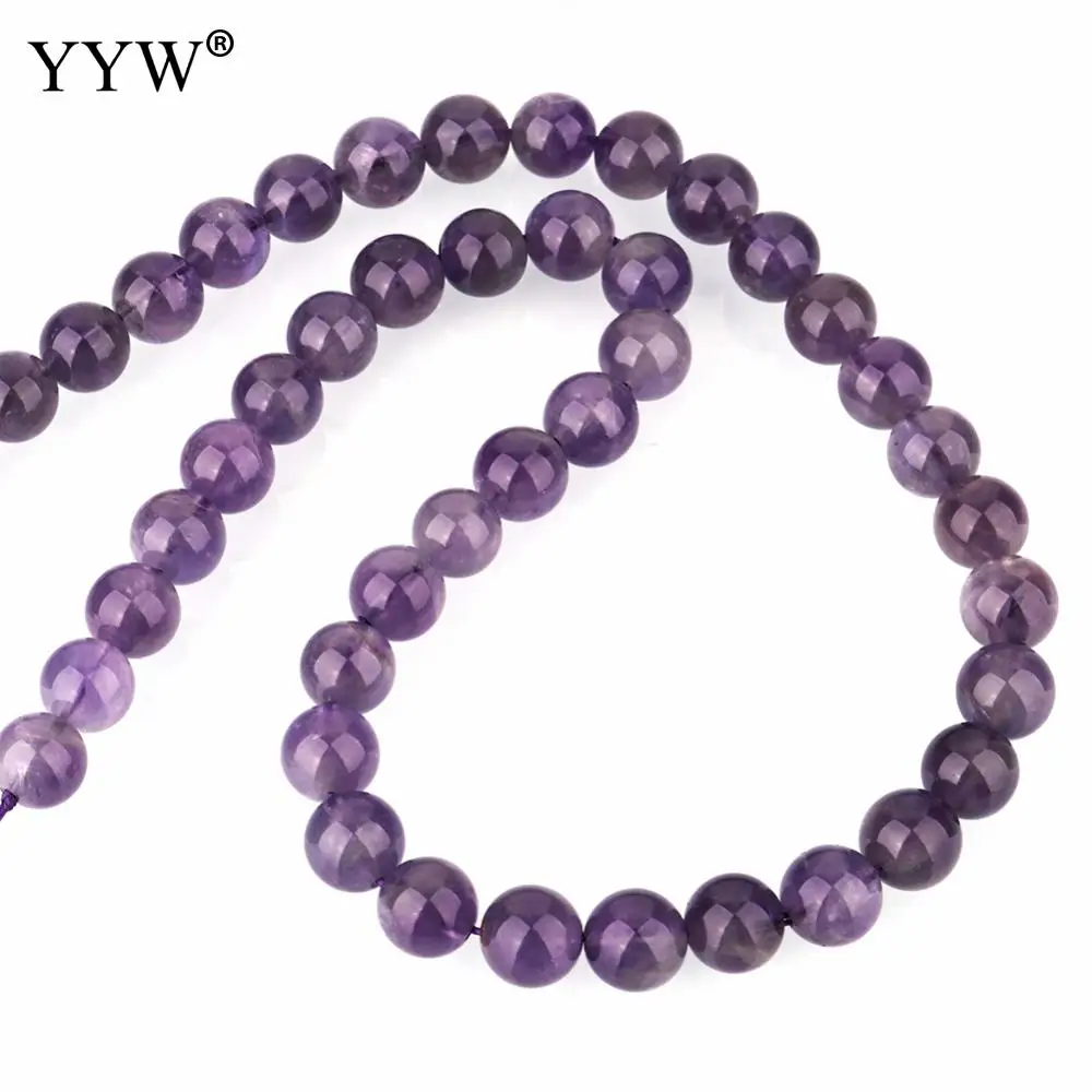

YYW High Quality Natural Stone Beads 15" Strand 4 6 8 10 12mm Round Loose Stone Beads For DIY Necklace Bracelet Jewelry Making