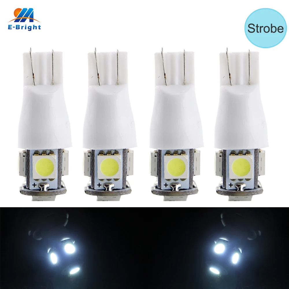 YM E Bright 4 шт. вспышка T12 5050 5 SMD стробоскоп 2 режима лампа для чтения 12 В DC Индикатор