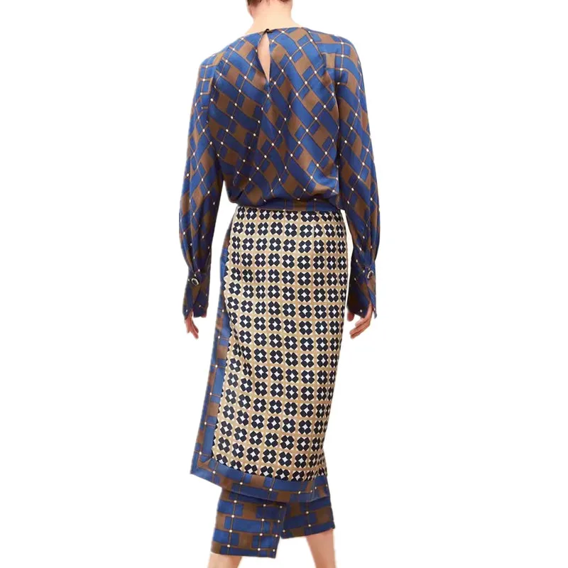 Комплект из двух предметов Женский свободная рубашка с геометрическим принтом в