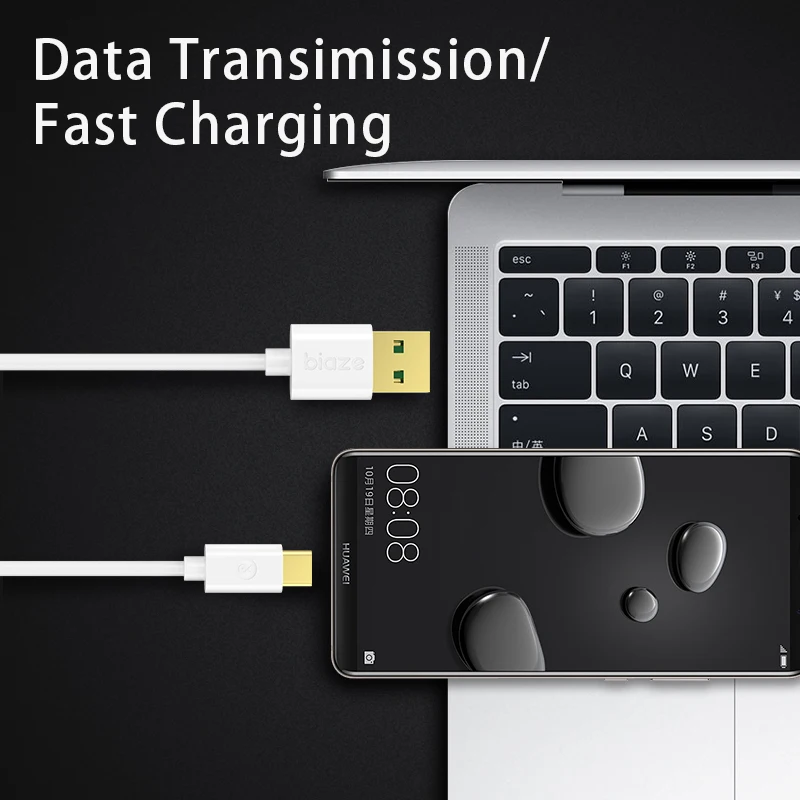 Кабель Biaze 120 см 5A type-C для samsung Galaxy, usb-кабель для Xiaomi Mi, huawei, супер зарядное устройство, шнур, usb кабели