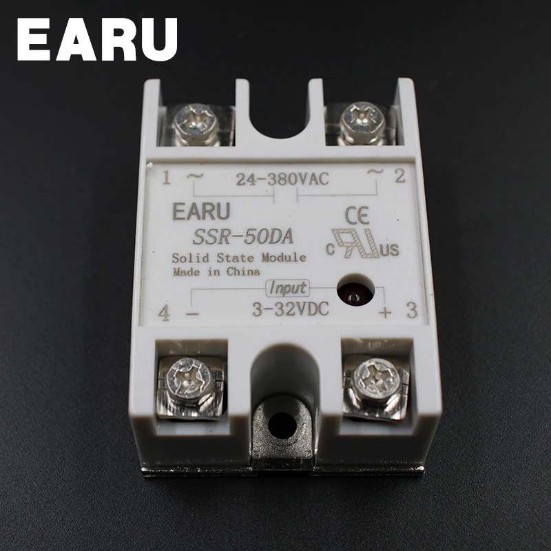 1 шт. SSR 50 DA 50DA 50A релейный вход 3 32VDC выход 24 380VAC для PID регулятор температуры