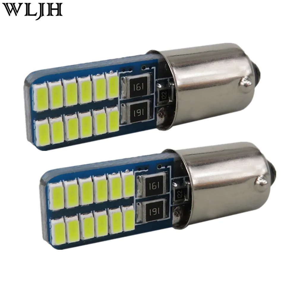 WLJH 4 шт. Canbus светодиодный BA9S 64111 12 В 3014 SMD автомобильный Стайлинг светильник лампа