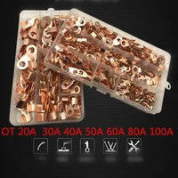 100pcs copper battery cable connector terminal open lugs wire terminals ot 20304050a60a80a100a