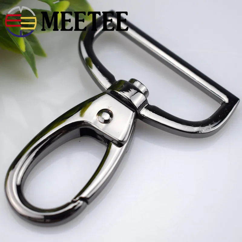 Meetee 4pcs 38mm Bag Metal Hang Buckles Strap Lobster Clasp Collar Snap Hook DIY KeyChain Hardware Crafts Accessories F2-11 | Дом и сад