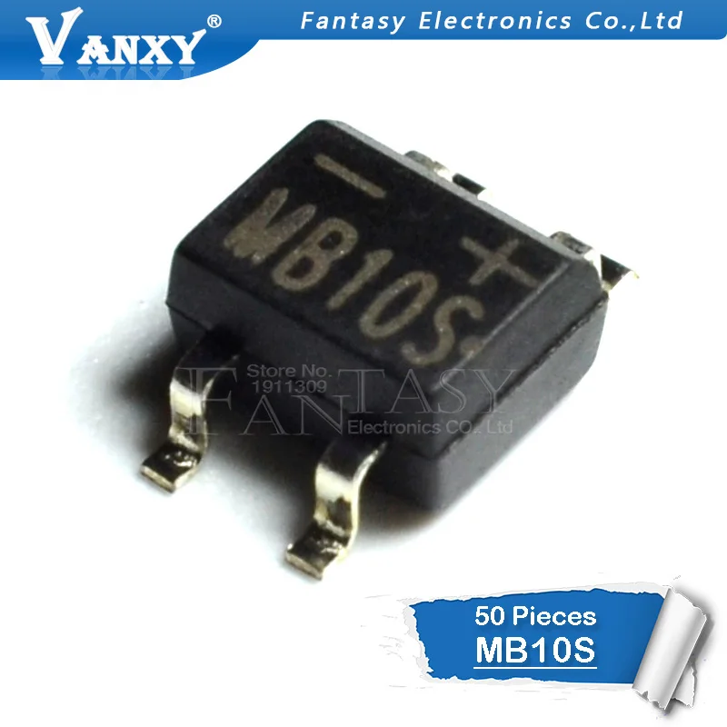 50 шт. выпрямитель моста MB10S SOP 4 1000 в 0.5A новый и оригинальный IC|rectifier bridge|v s100 pcs |