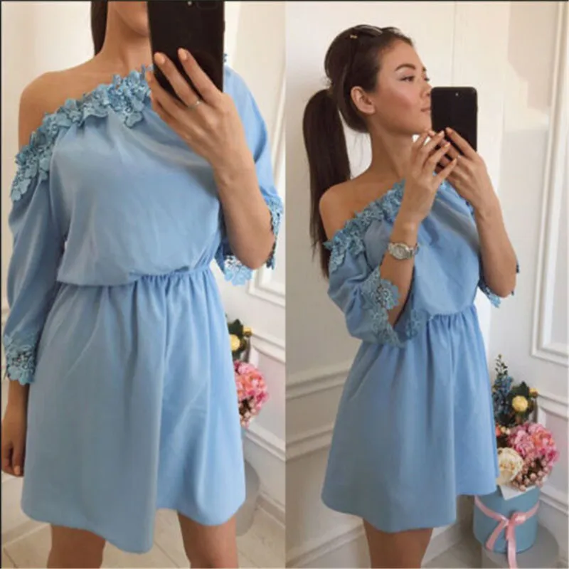 Новый Модный женский летний комбинезон с длинным рукавом и открытыми плечами