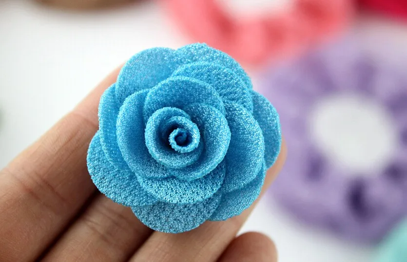 Оптовая продажа 4 см маленькие фетровые цветы на спине розетки сделай сам для