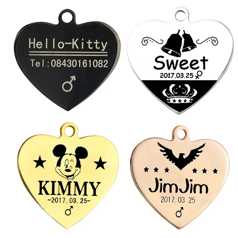 Бирки для домашних животных Персонализированная бирка с именем собаки кошки