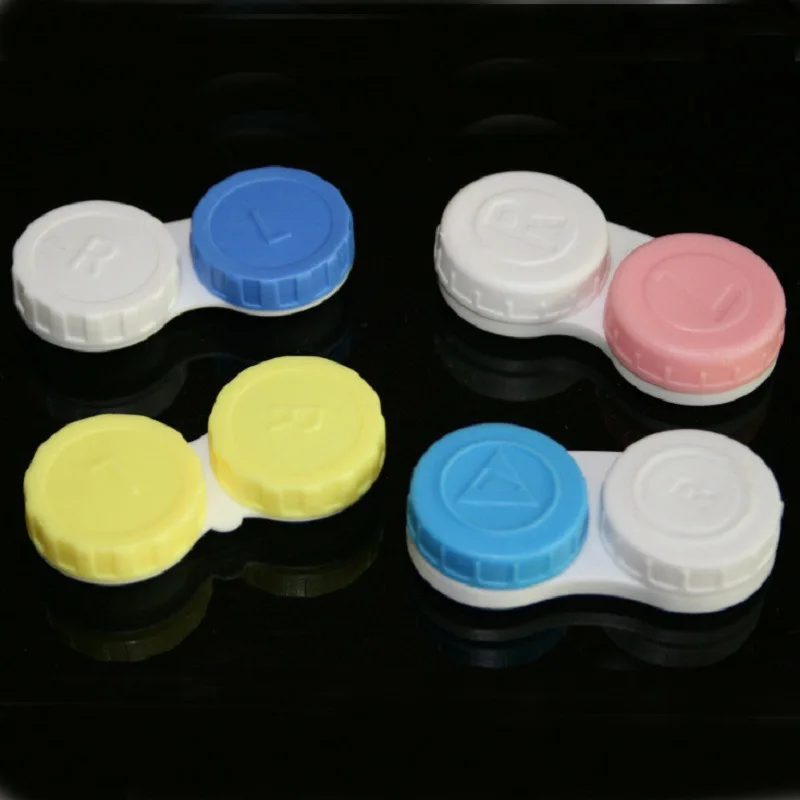 

5/10Pcs Contact lens cases L+R Storage Holder Soaking Container Travel Eyewear Accessories Box For Lenses Wholesale Random Color
