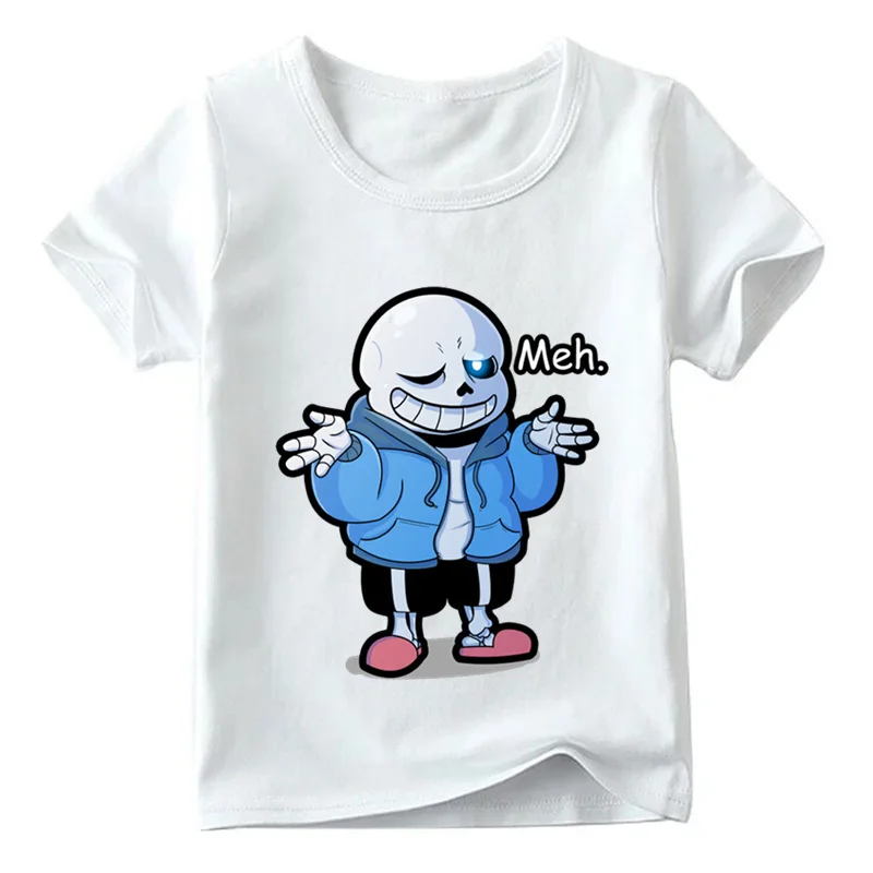 Коллекция года, детская забавная Футболка Skull Brother Undertale Sans летние топы для маленьких мальчиков и девочек, футболки детская одежда с героями мультфильмов HKP2405
