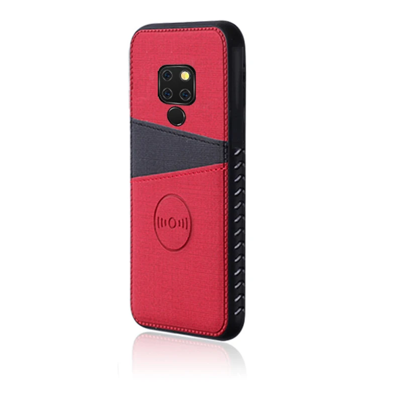 red Kainuen роскошный автомобильный держатель, тканевая карточка из ткани, кошелек, чехол для телефона, чехол, чехол для huawei mate 10 20 pro lite mate20, силиконовый - Цвет: red