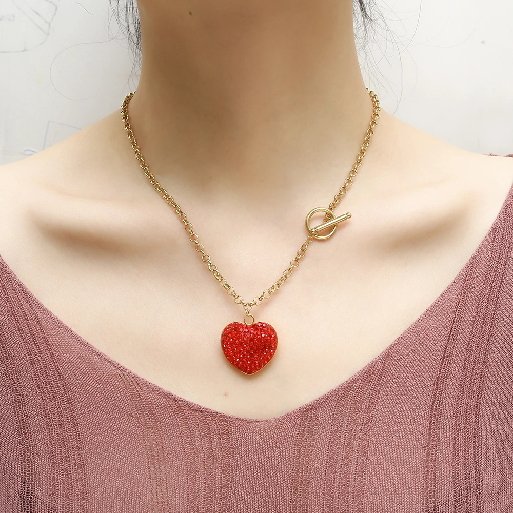 XUANHUA Heart Earring Necklace Set Jewelry Sets Stainless Steel Woman Vogue 2019 Accessories Bohemian | Украшения и аксессуары