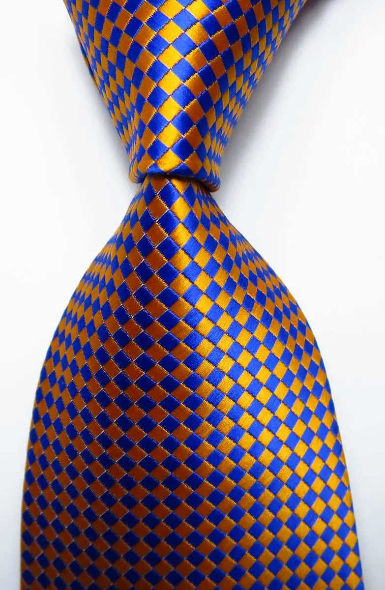 New Fashion Plaid Tie Men's 9cm Silk Necktie Set Gold Black Red JACQUARD WOVEN 100% | Аксессуары для одежды