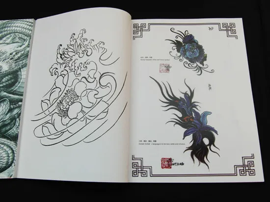 Оптовая Книга Татуировки Профессиональные Flash Art Женщина Цветочный Дизайн Sketchbook