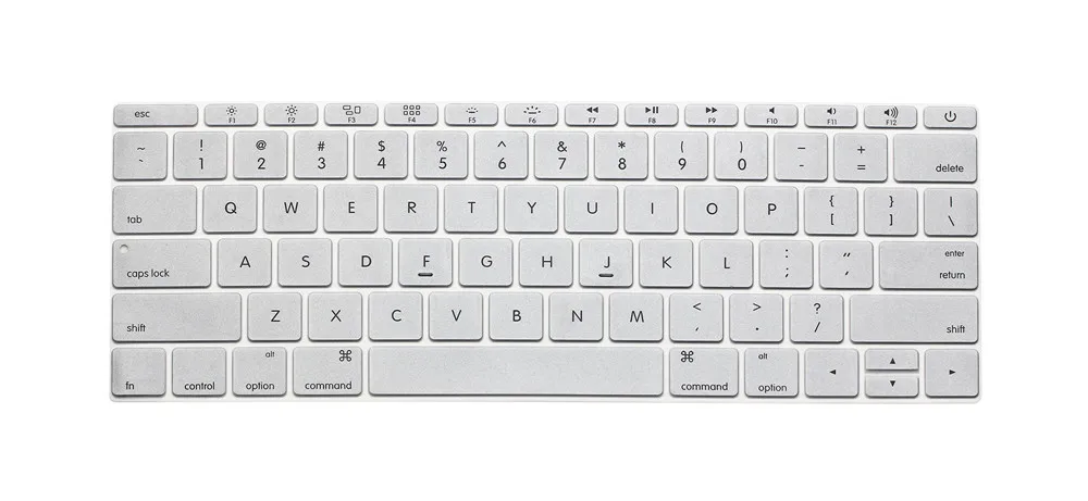 silver Версия США английская литература Письмо Силиконовый чехол для MacBook Pro 13 дюймов и выпуска A1708 без Touch Bar - Цвет: silver
