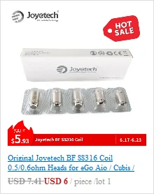 Joyetech Unimax 22 Unimax 25 аккумулятор встроенный 2200/3000 мАч аккумулятор для электронной сигареты 510 резьба