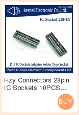 IC розетки DIP8 DIP14 DIP16 DIP18 DIP20 DIP28 DIP40 булавки круглое отверстие 2,54 PCB разъем DIP разъем на возраст 6, 8, 14, 16, 18, 20, 28 32 40 pin-код