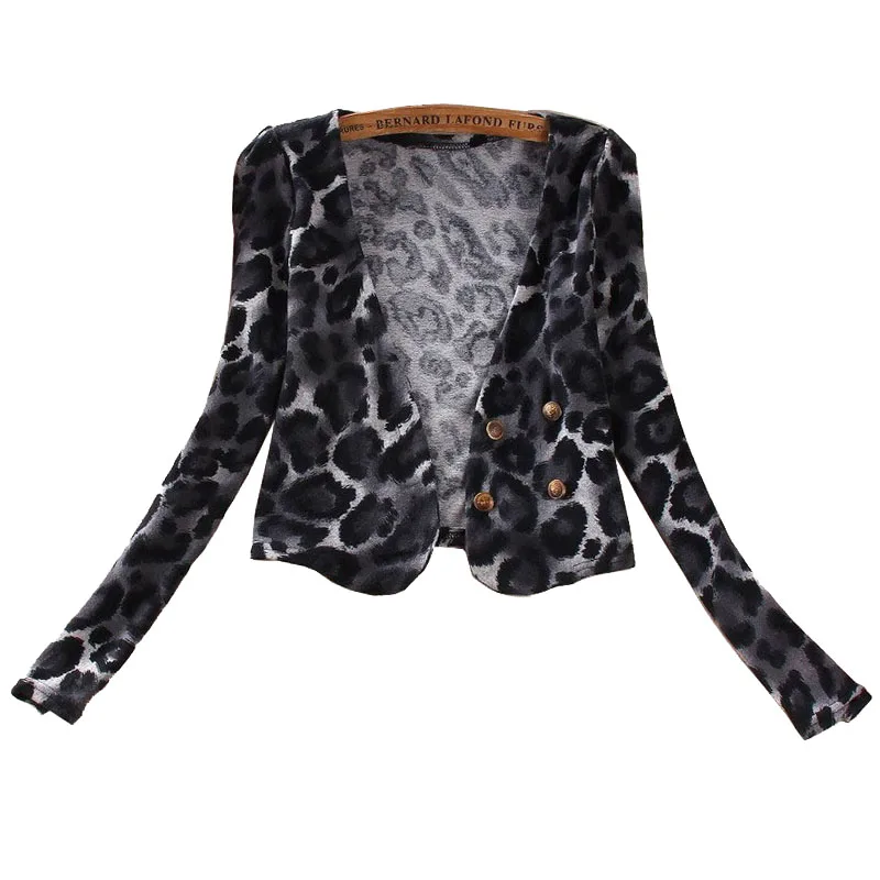 4 вида цветов! Женские куртки новинка 2015 Весенняя Повседневная леопардовая