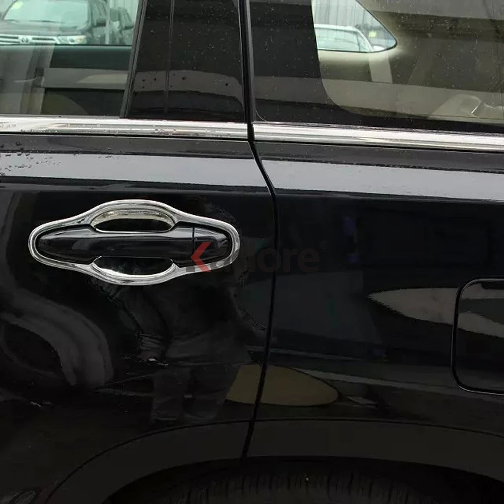 Для Toyota Highlander хромированной вставкой дверные ручки чаши Крышка машина для обрезания наклеек аксессуары для укладки волос