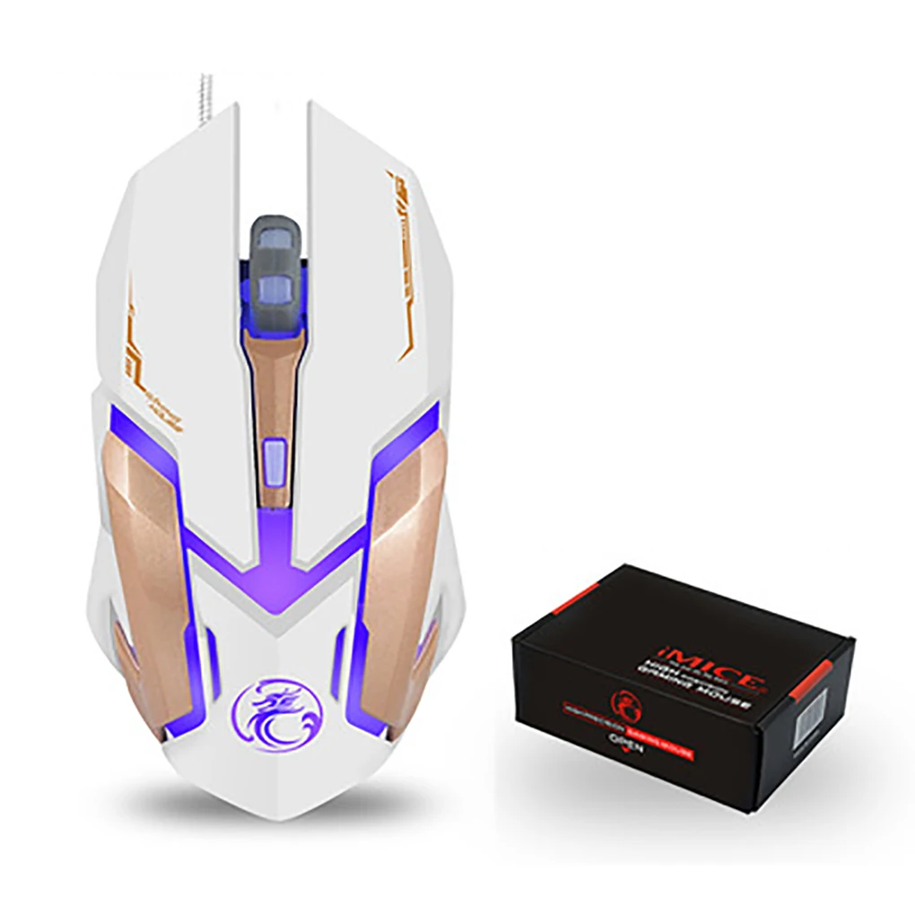 

Universal iMICE 2400DPI 6-Button Optical Home Office Computer Gaming Mice V6 Optical 3D Wheel USB Wired Game Mouse