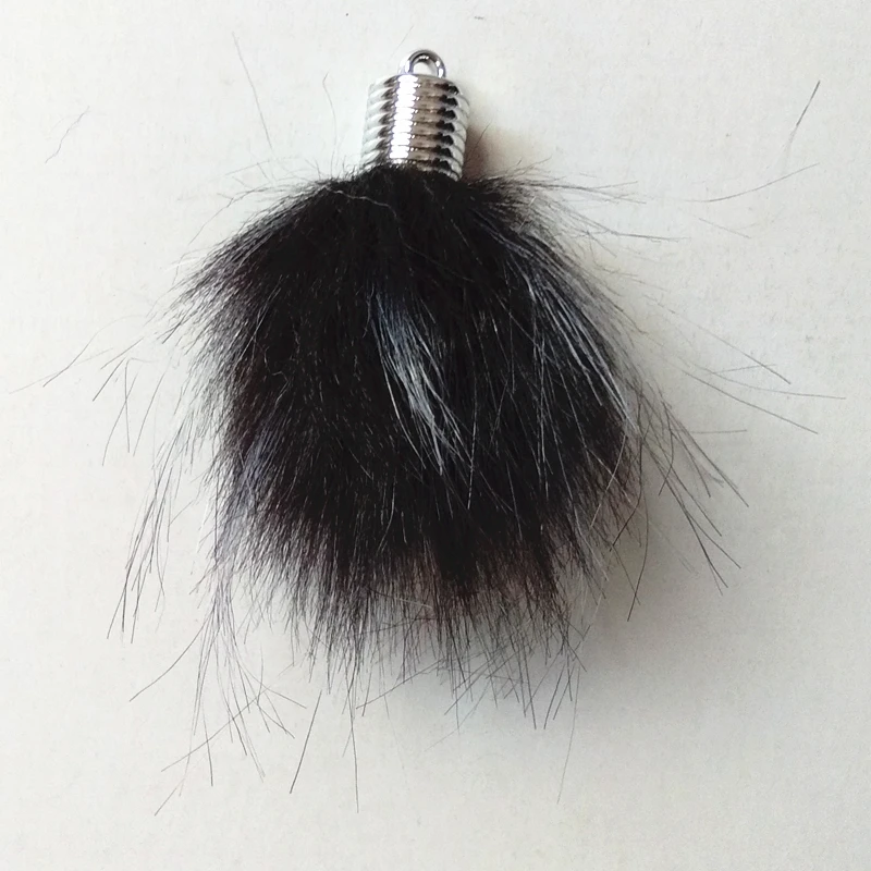 12 шт./лот Красочный милый помпон из искусственного меха енота в форме капли воды