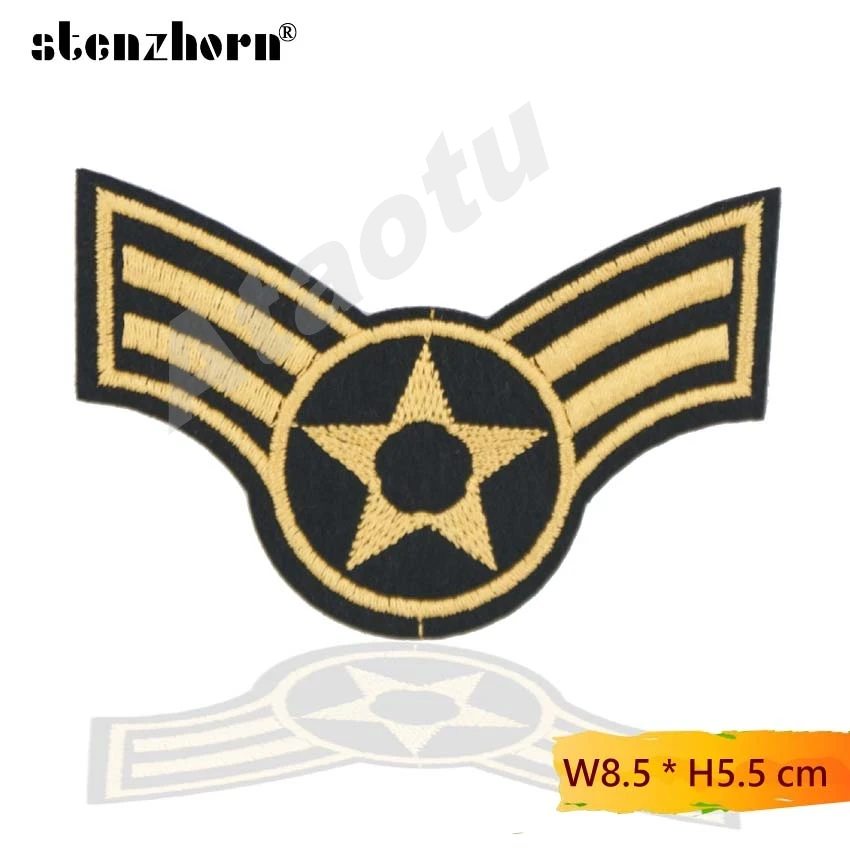 (1 шт.) нашивки с вышитыми полицейскими звездами армейские тактические утюгом или