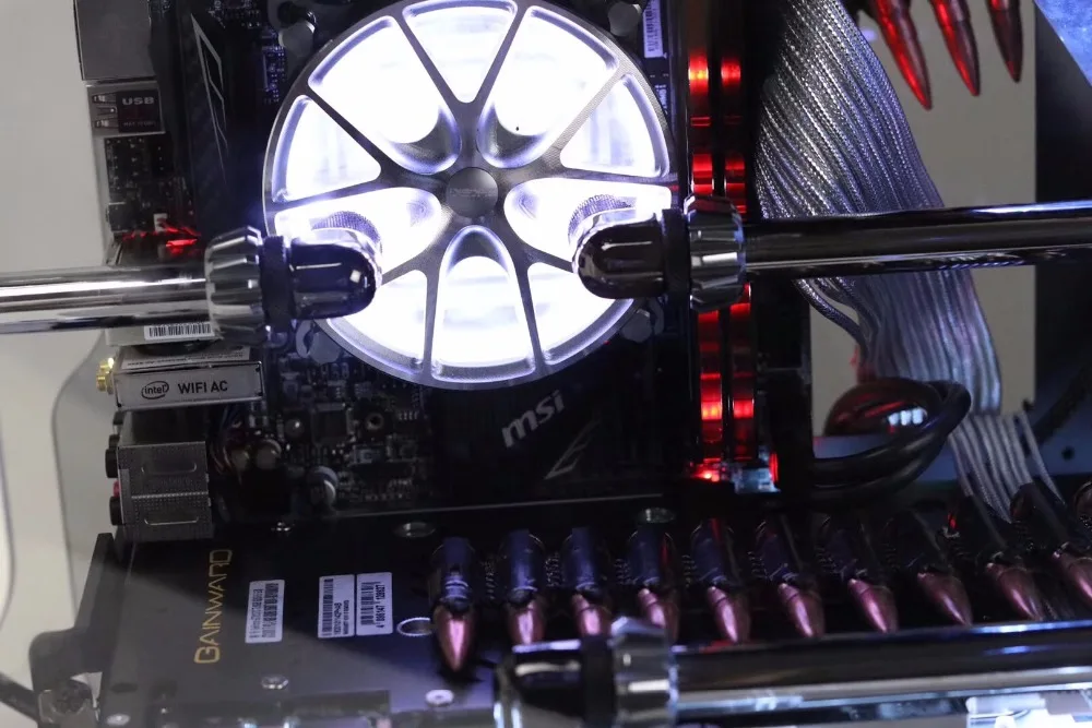 Bykski Процессор воды радиаторный блок использовать для INTEL LGA1150 1151 1155 1156 LGA2011 2066X299 Медь радиатор 5 V RGB 3PIN заголовок