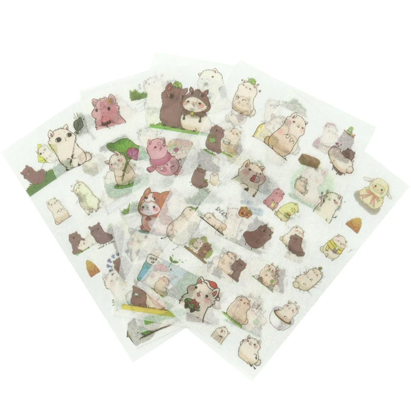Joylong 6 шт. дети Pusheen стикеры s Скрапбукинг Мультфильм Альпака Милая наклейка с