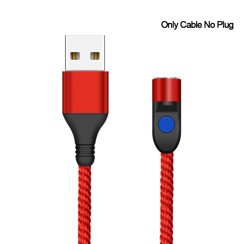 Red Only Cable Магнитный usb-кабель 3 А, Micro USB type C, 8-контактный кабель для быстрой зарядки мобильных телефонов для iPhone 8, samsung, huawei, Xiaomi, Магнитный провод для передачи данных - Цвет: Red Only Cable