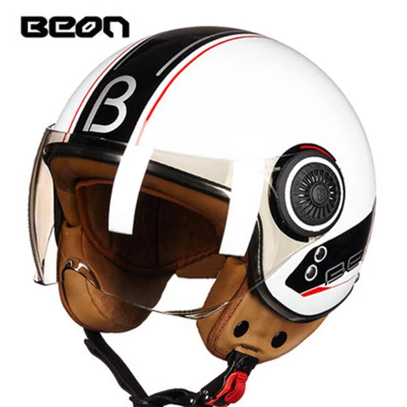 Новые цвета BEON с открытым лицом 3/4 мотоциклетный шлем Casco Capacete реактивный Ретро
